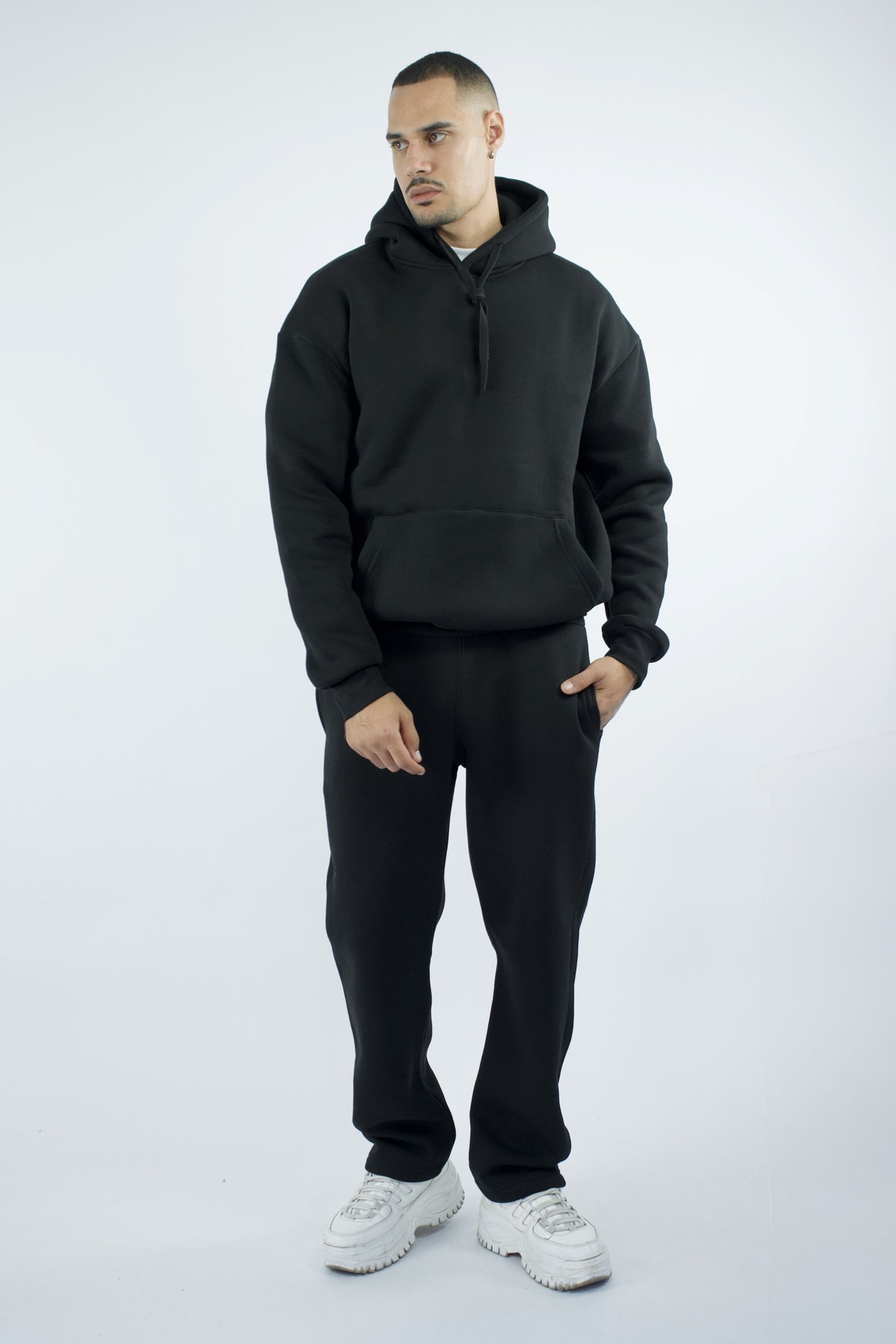 Pantalon et Sweat à capuche Oversize Simple en coton lourd 320 GSM