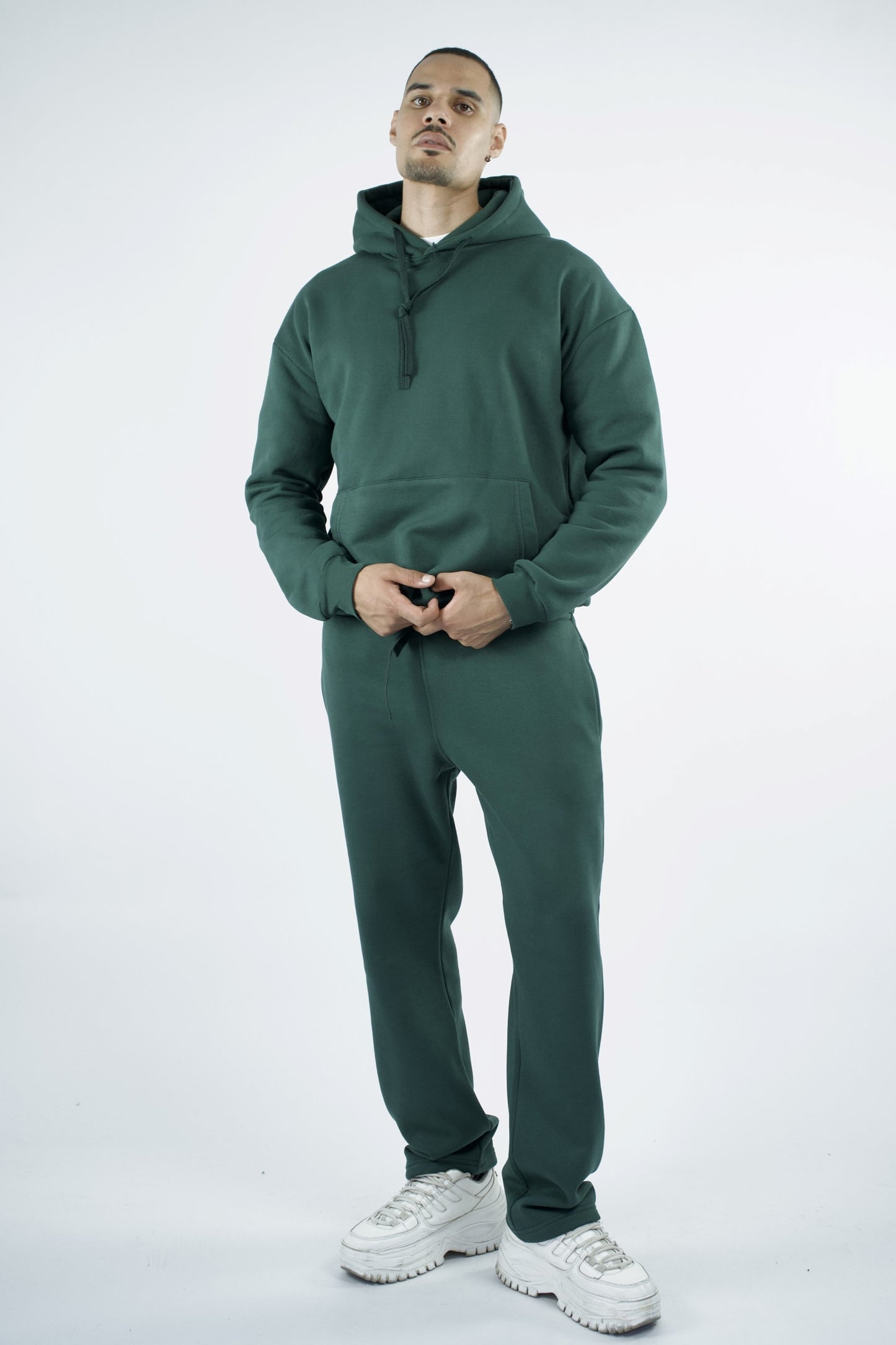 Pantalon et Sweat à capuche Oversize Simple en coton lourd 320 GSM