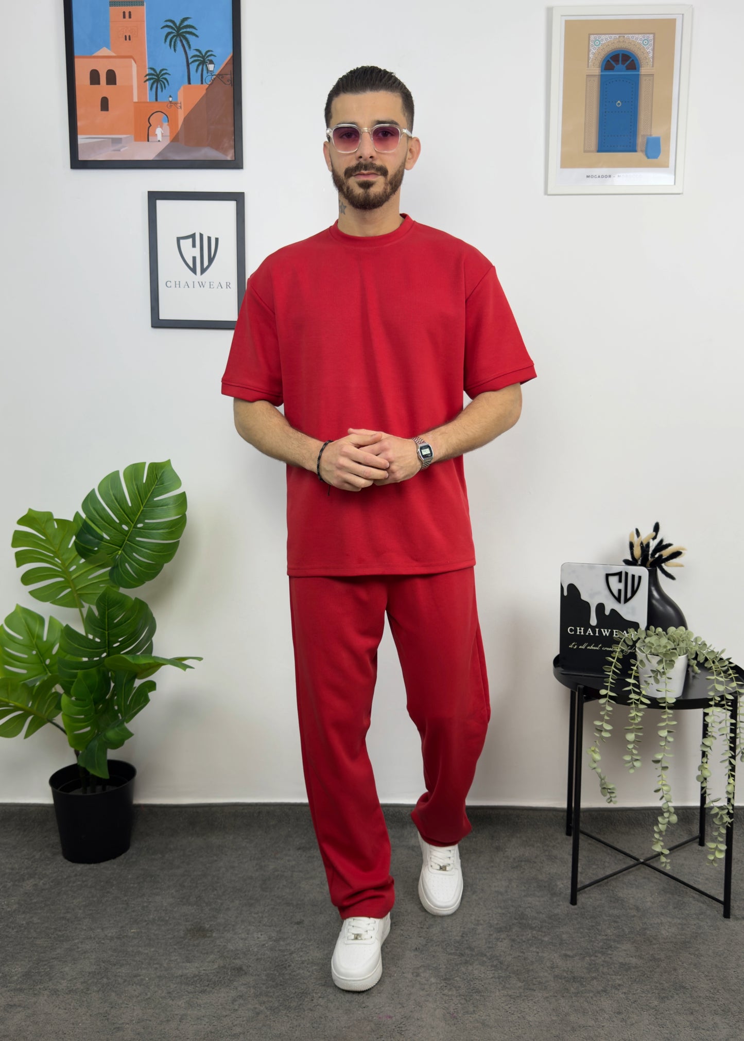 Pantalon et T-shirt Oversize en coton lourd 320 GSM Simple