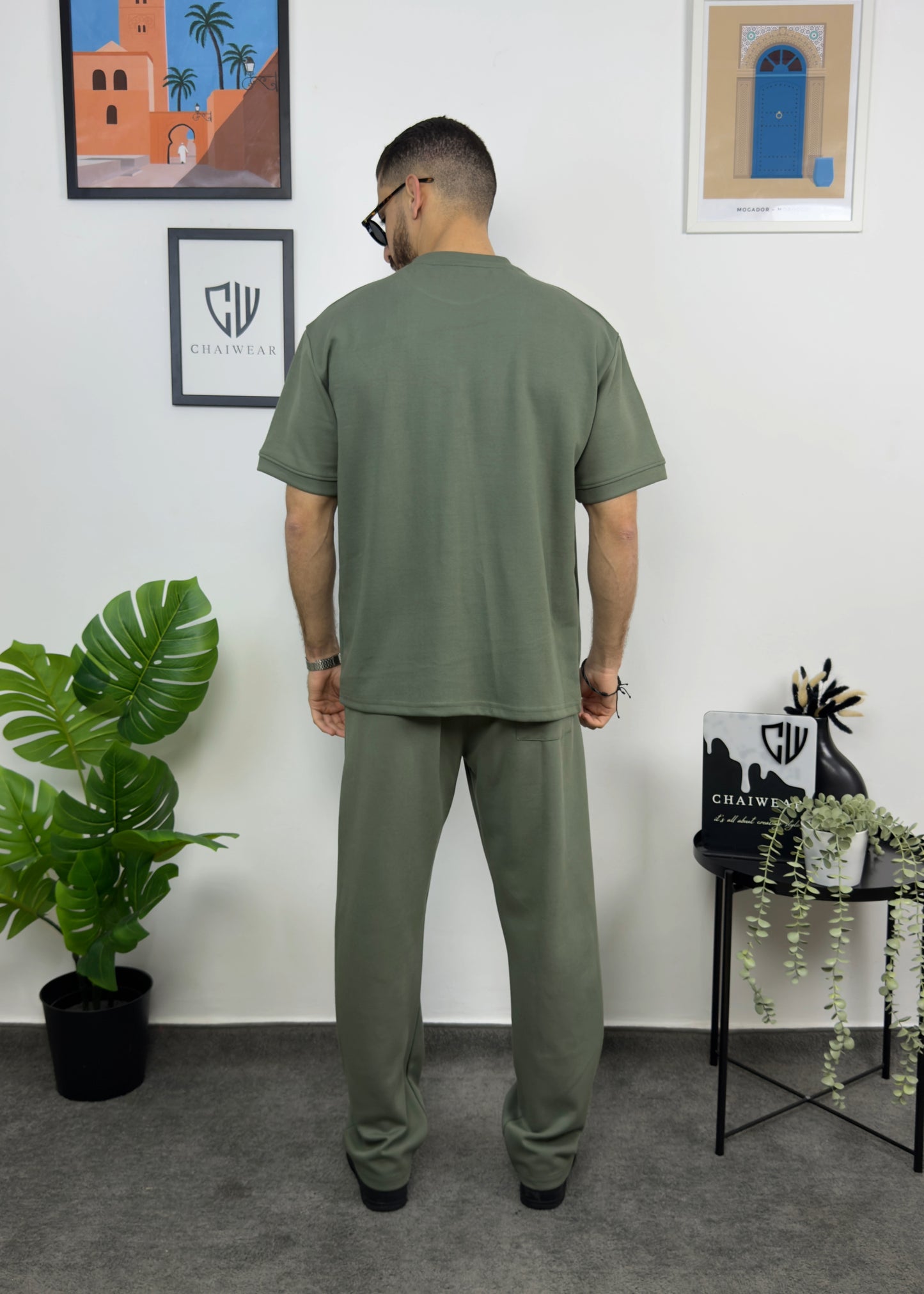 Pantalon et T-shirt Oversize en coton lourd 320 GSM Simple