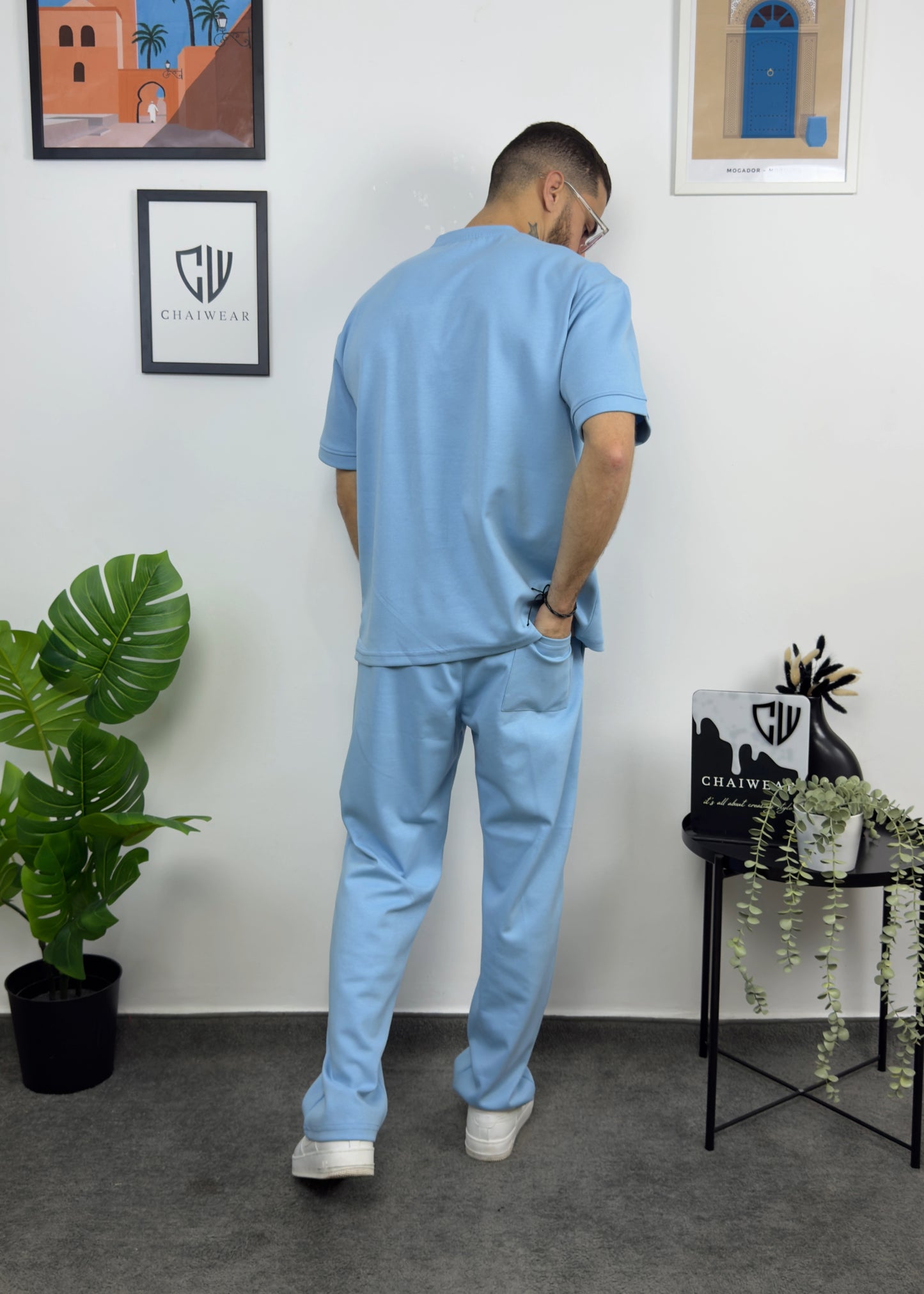 Pantalon et T-shirt Oversize en coton lourd 320 GSM Simple
