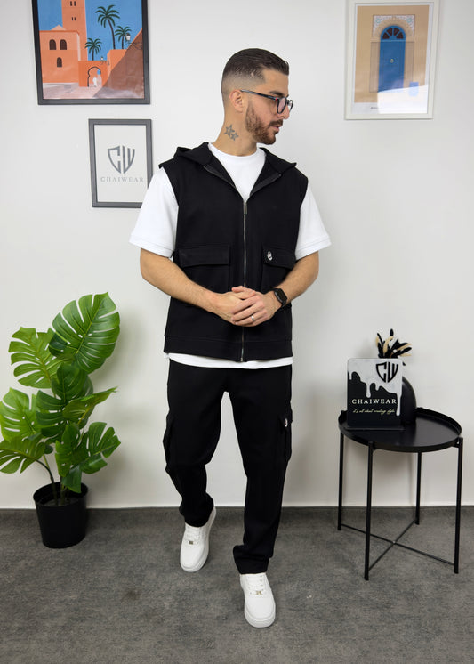 Pantalon et Gilet Oversize avec capuche en coton lourd 320 GSM