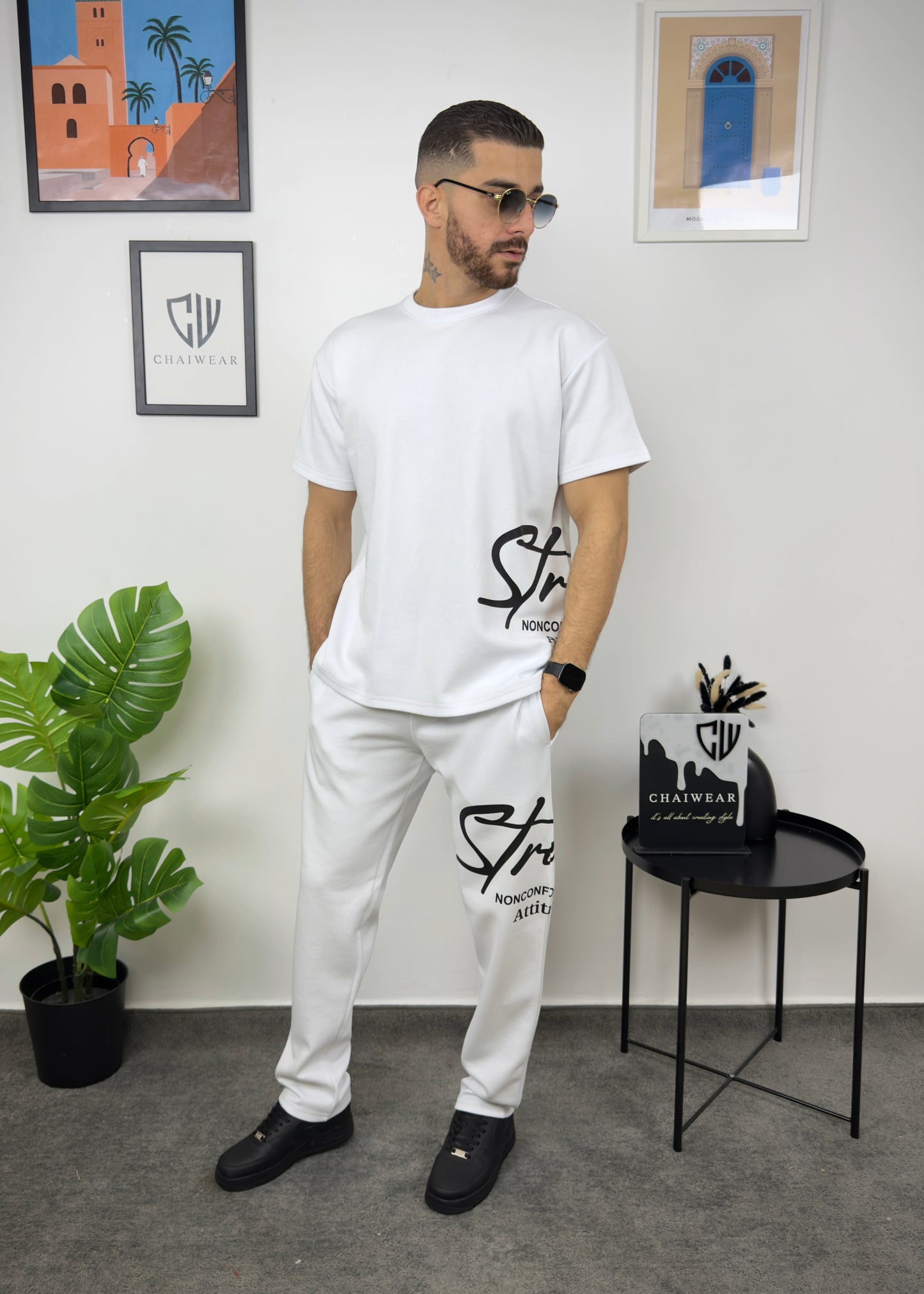Pantalon et T-shirt Oversize en coton lourd 320 GSM Streetez sérigraphie