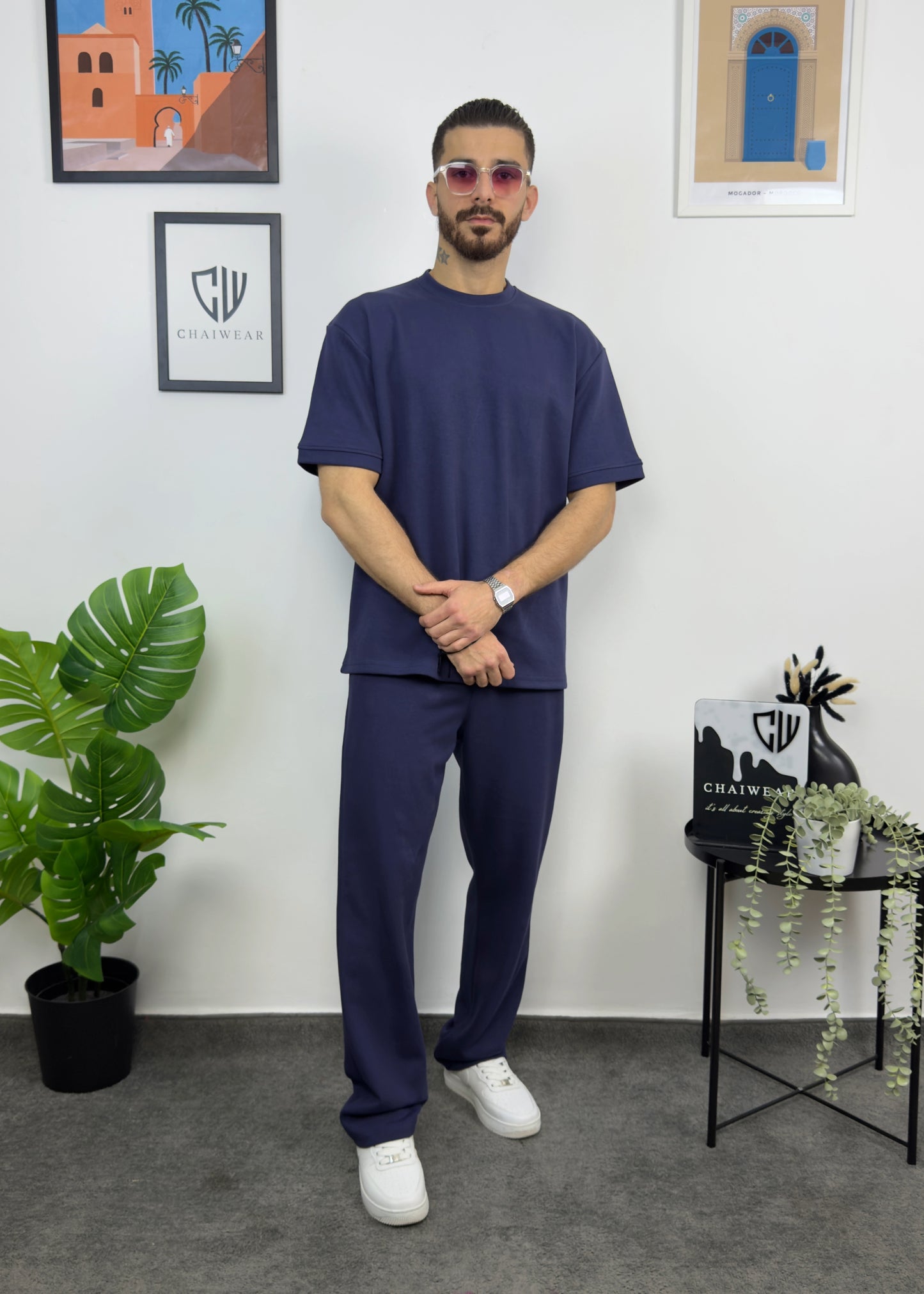 Pantalon et T-shirt Oversize en coton lourd 320 GSM Simple