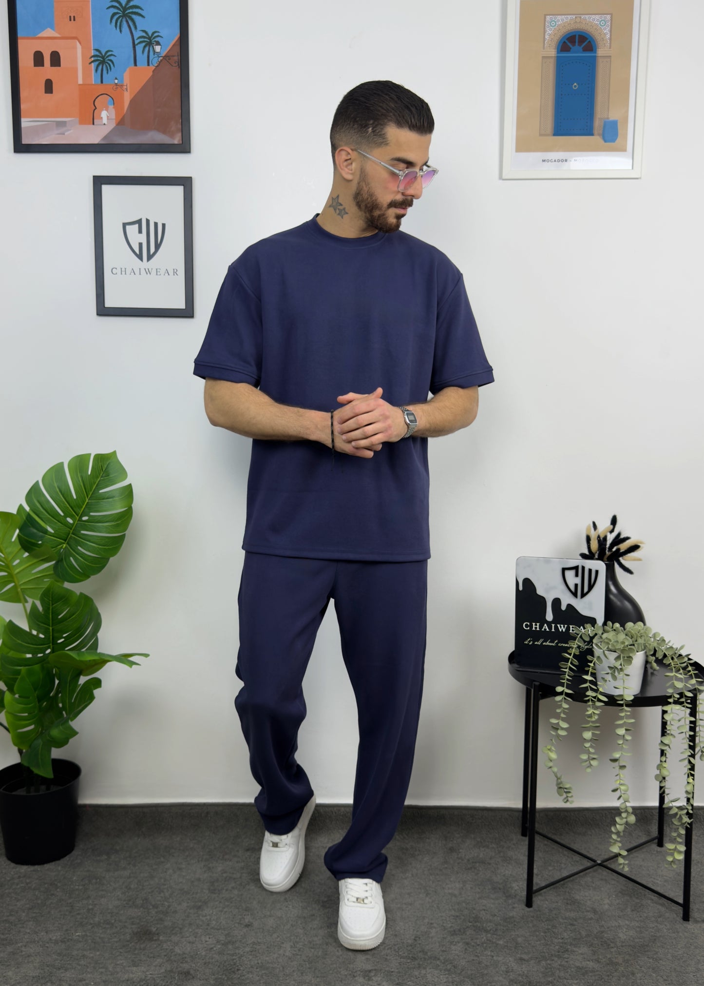 Pantalon et T-shirt Oversize en coton lourd 320 GSM Simple