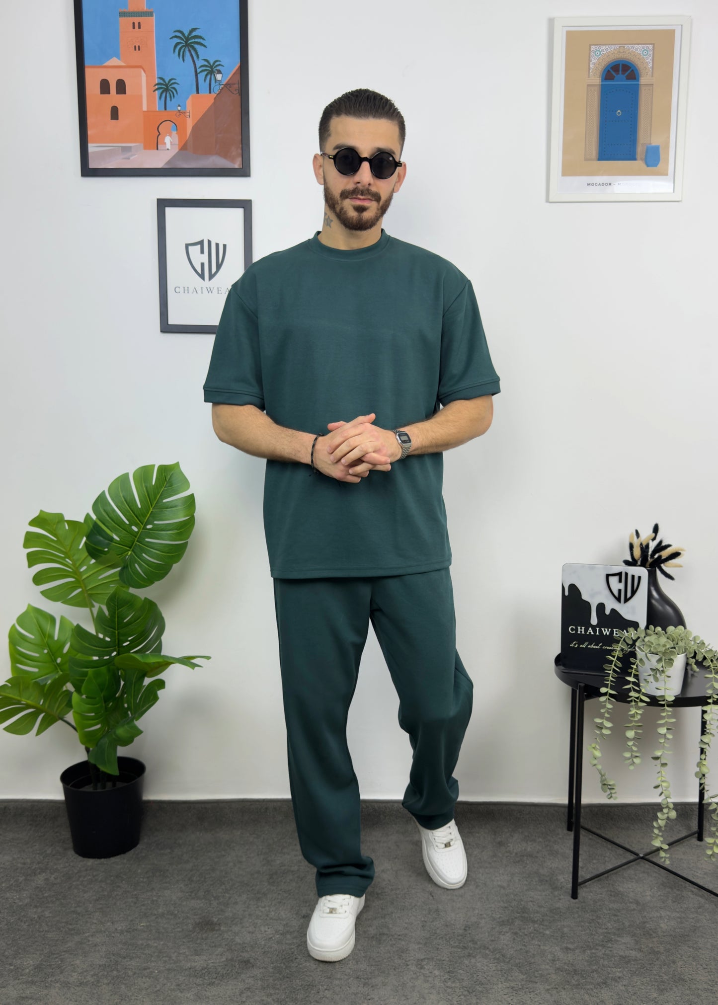 Pantalon et T-shirt Oversize en coton lourd 320 GSM Simple