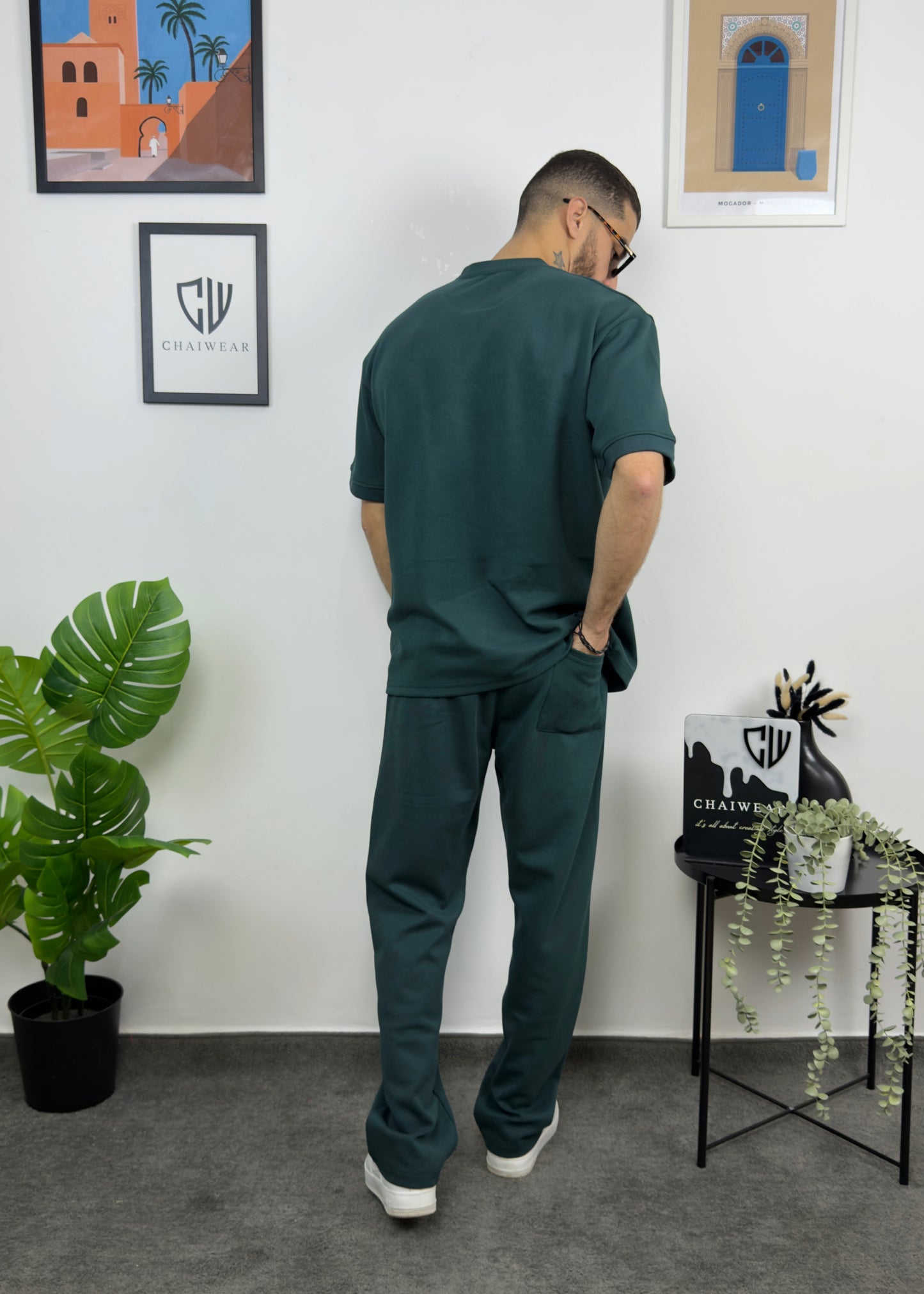 Pantalon et T-shirt Oversize en coton lourd 320 GSM Simple