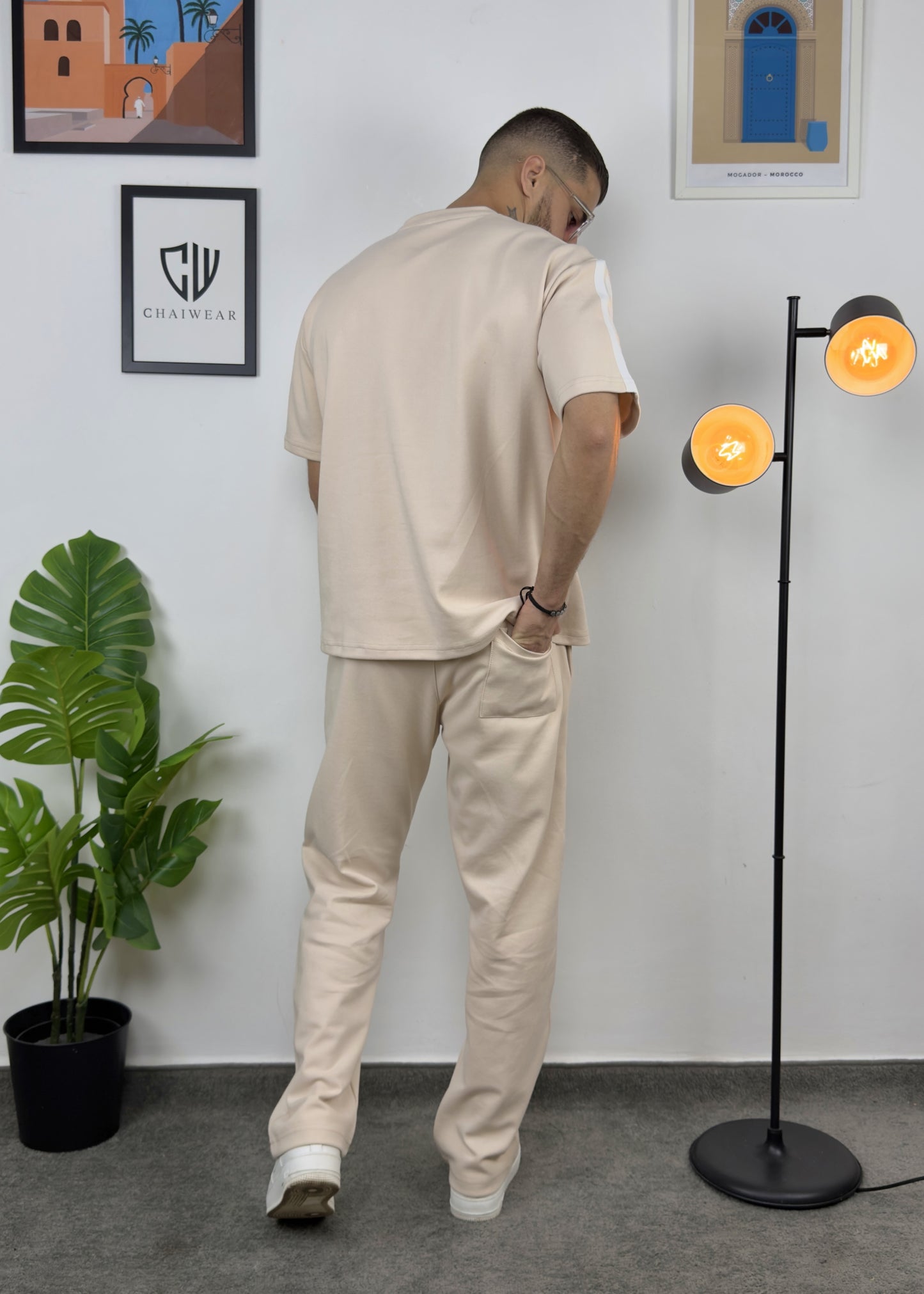 Pantalon et T-shirt Oversize en coton lourd 320 GSM Motif Dreams Chasers Bande