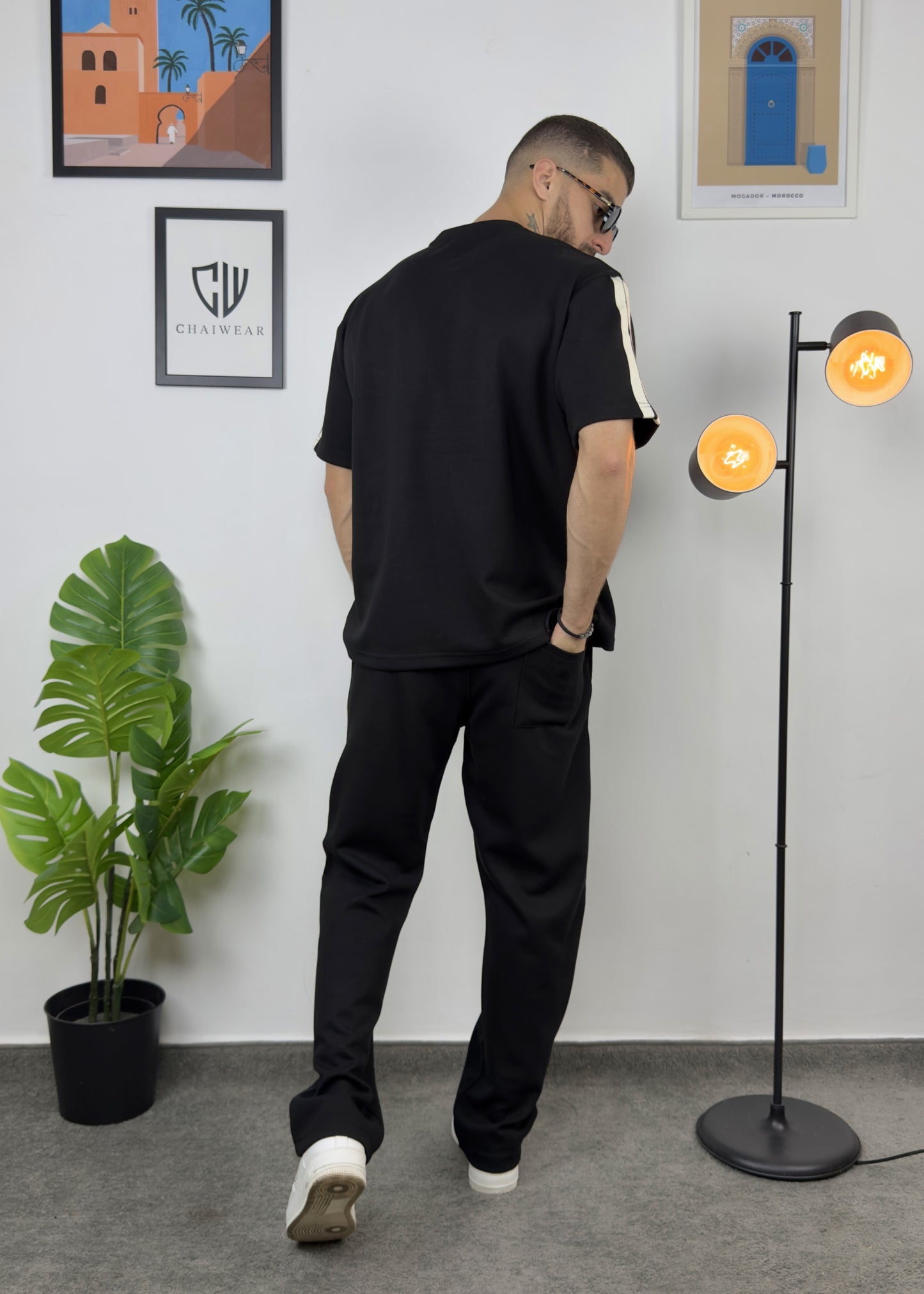 Pantalon et T-shirt Oversize en coton lourd 320 GSM Motif Dreams Chasers Bande
