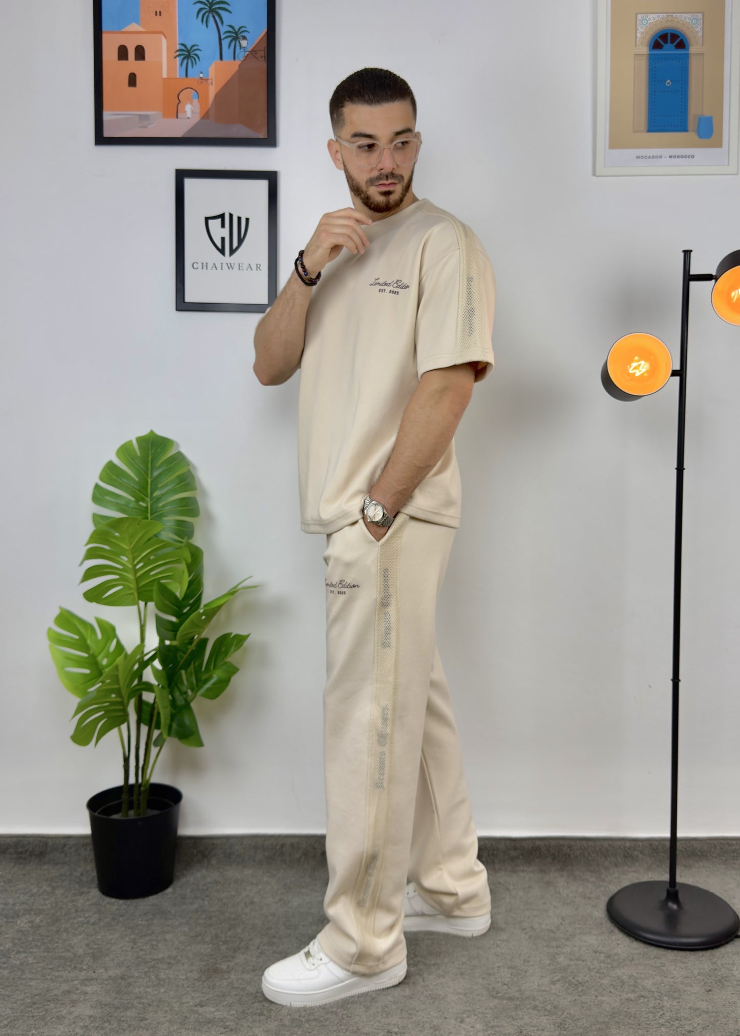 Pantalon et T-shirt Oversize en coton lourd 320 GSM Limited Vision Set