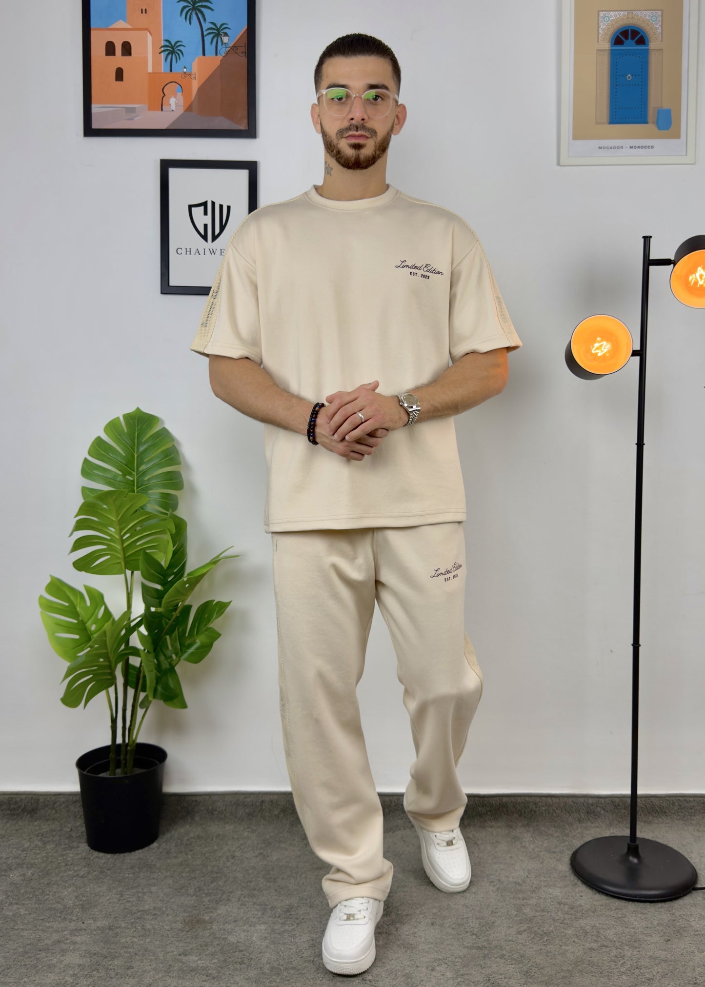 Pantalon et T-shirt Oversize en coton lourd 320 GSM Limited Vision Set