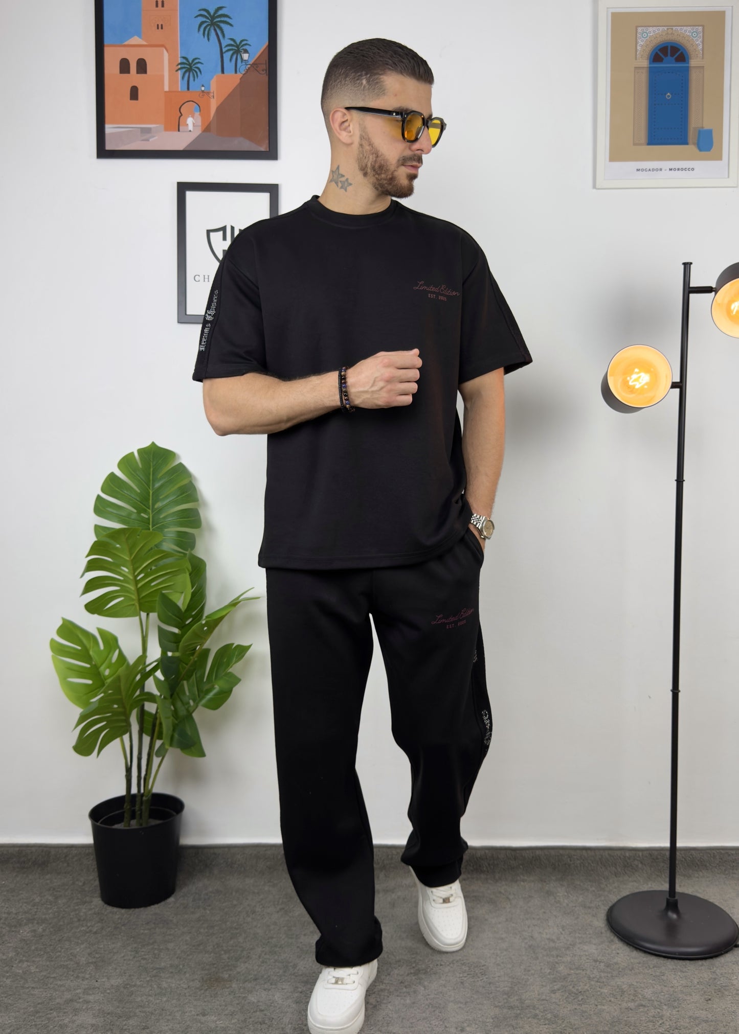 Pantalon et T-shirt Oversize en coton lourd 320 GSM Limited Vision Set