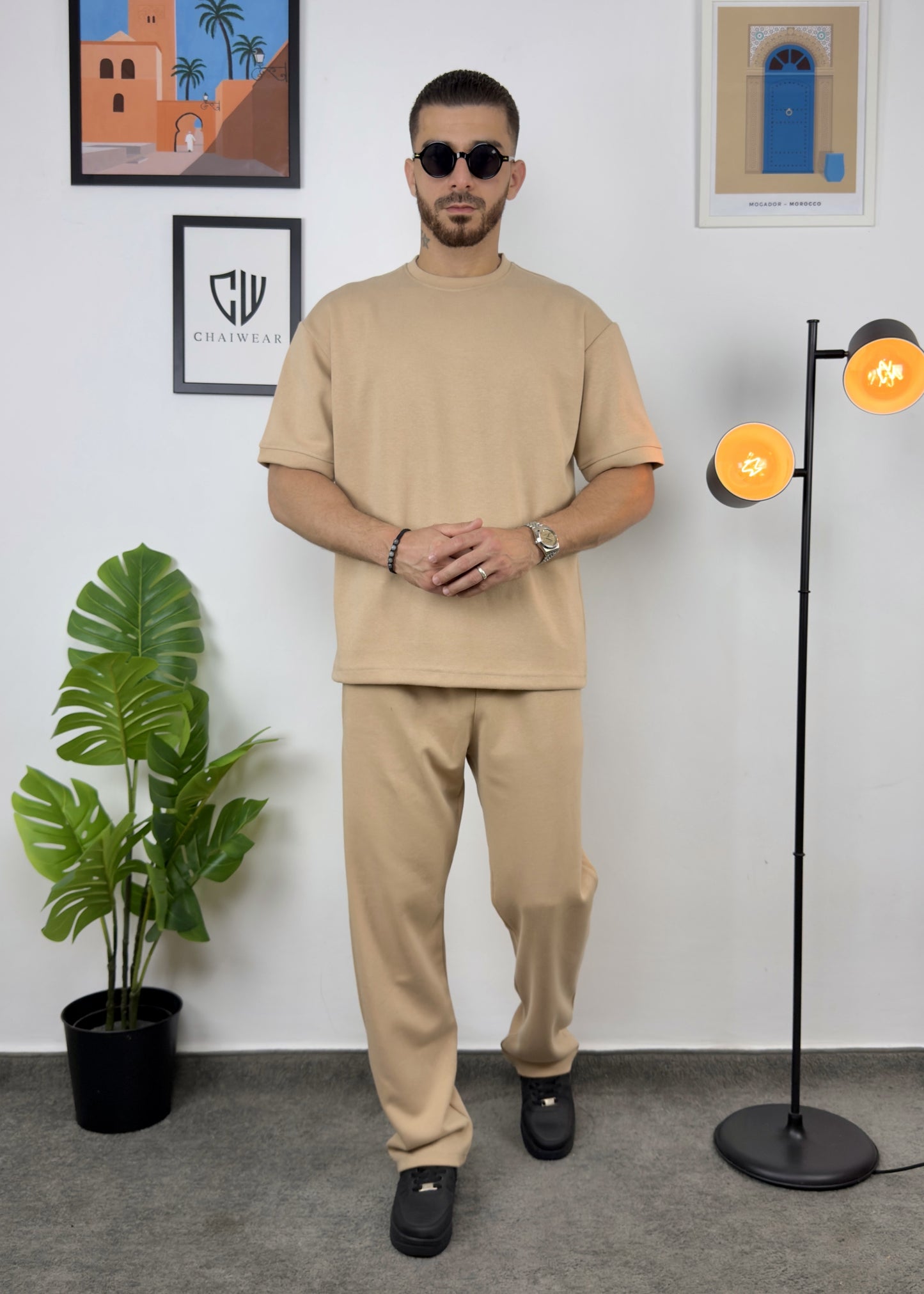 Pantalon et T-shirt Oversize en coton lourd 320 GSM Simple