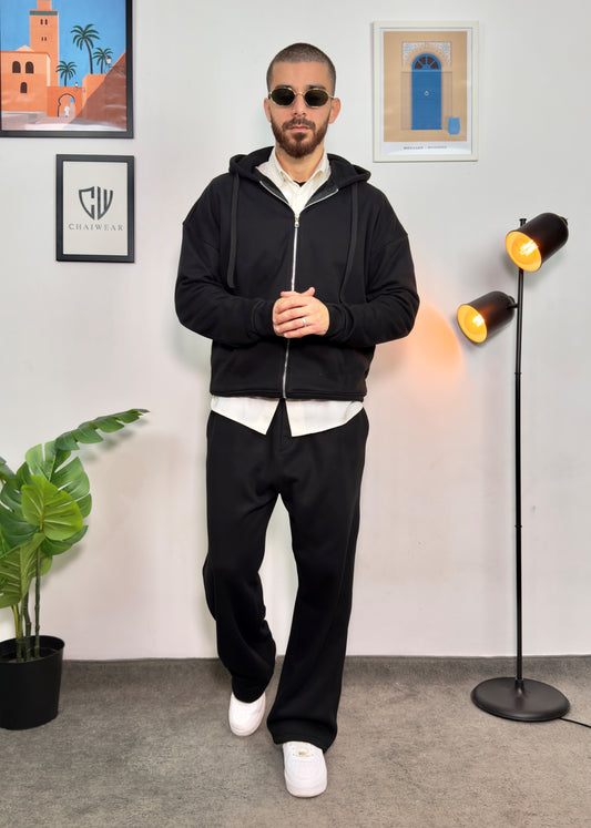 Pantalon Baggy et Sweat à capuche Oversize Simple en coton lourd 350 GSM
