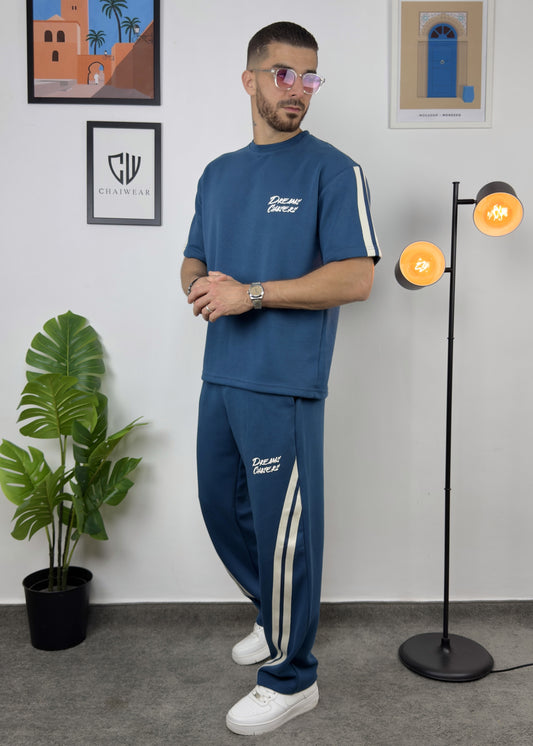 Pantalon et T-shirt Oversize en coton lourd 320 GSM Motif Dreams Chasers Bande